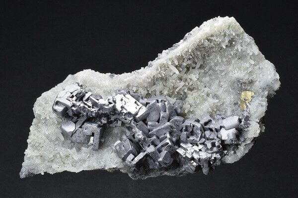 skeletal Galena, Quartz, Chalcopyrite
