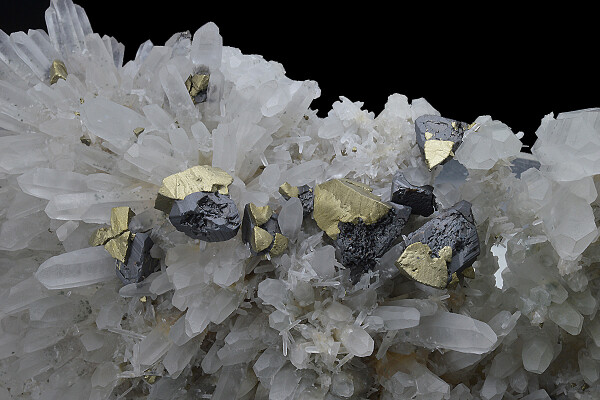Quartz, Chalcopyrite, Sphalerite