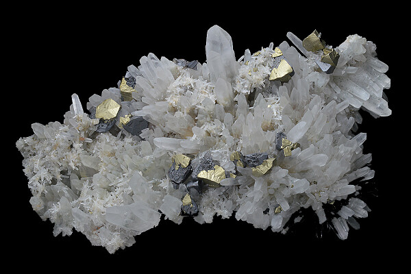 Quartz, Chalcopyrite, Sphalerite