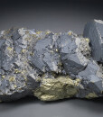 gem Sphalerite var.Cleiophane on Chalcopyrite, Quartz