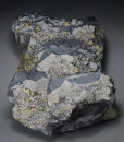 gem Sphalerite var.Cleiophane on Chalcopyrite, Quartz