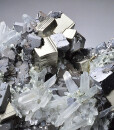 Pyrite on Sphalerite, Quartz, Galena