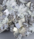 Pyrite on Sphalerite, Quartz, Galena