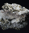 Pyrite on Quartz, Calcite