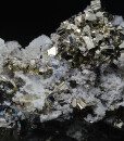 Pyrite on Quartz, Calcite