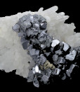 Galena, Cleiophane, Chalcopyrite on Quartz