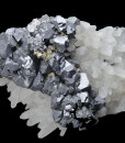 Galena, Cleiophane, Chalcopyrite on Quartz