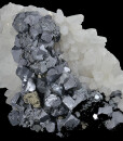 Galena, Cleiophane, Chalcopyrite on Quartz