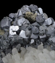 Galena, Cleiophane, Chalcopyrite on Quartz