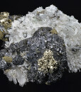 Quartz, Cleiophane, Pyrite, Chalcopyrite