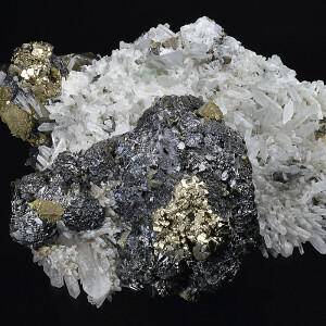 Quartz, Cleiophane, Pyrite, Chalcopyrite
