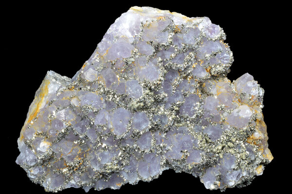 Quartz var.Amethyst, Pyrite, Chalcopyrite