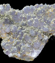 Quartz var.Amethyst, Pyrite, Chalcopyrite
