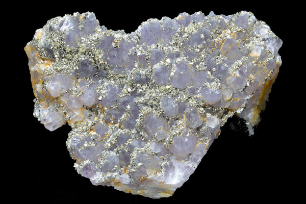 Quartz var.Amethyst, Pyrite, Chalcopyrite