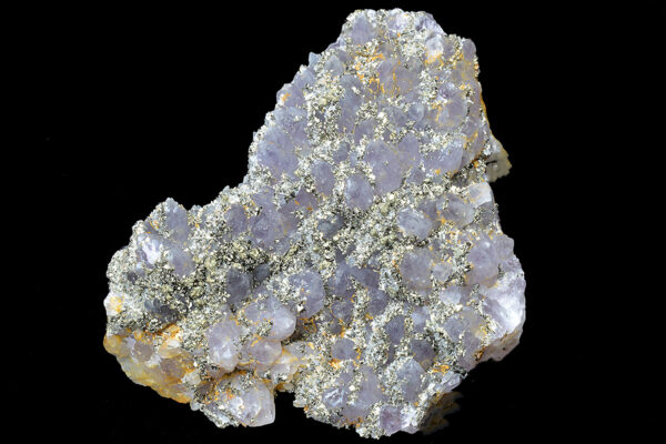 Quartz var.Amethyst, Pyrite, Chalcopyrite