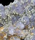Quartz var.Amethyst, Pyrite, Chalcopyrite