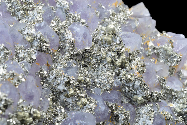 Quartz var.Amethyst, Pyrite, Chalcopyrite
