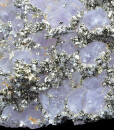 Quartz var.Amethyst, Pyrite, Chalcopyrite