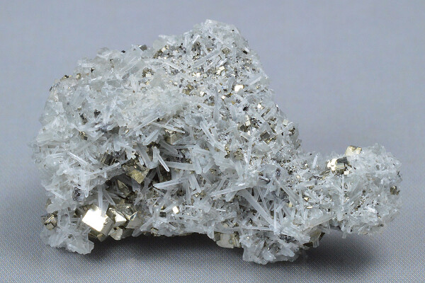 Quartz, Pyrite - floater