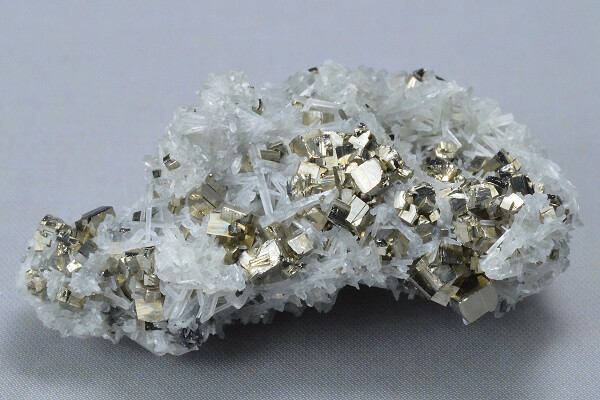 Quartz, Pyrite - floater