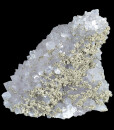 Quartz var.Amethyst, Pyrite