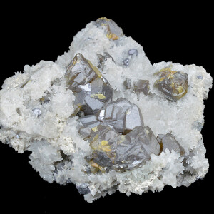 Cleiophane on Quartz, Galena