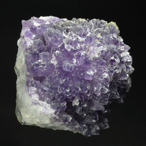 Quartz var.Amethyst, Pyrite