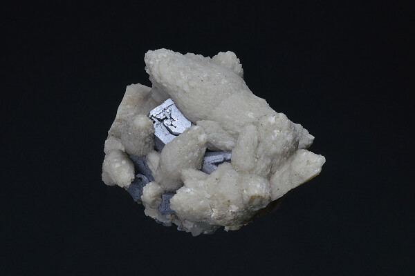 Calcite on Galena