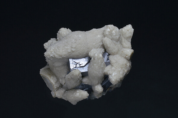 Calcite on Galena