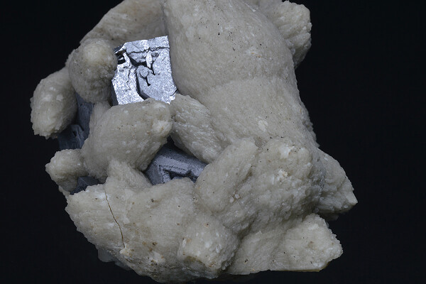 Calcite on Galena