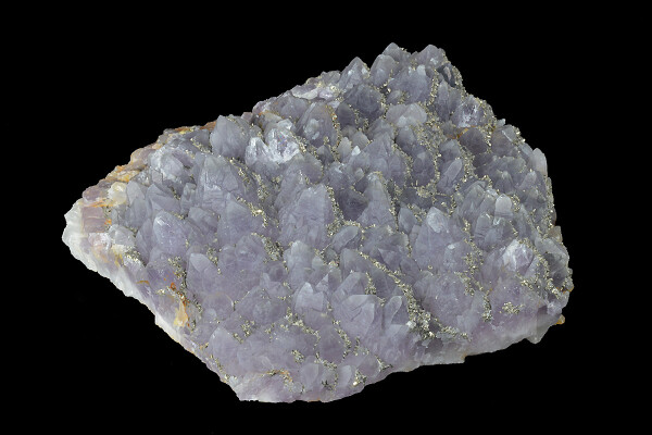 Quartz var.Amethyst, Chalcopyrite