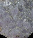 Quartz var.Amethyst, Chalcopyrite