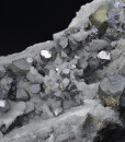 Cleiophane on Quartz, Galena, Chalcopyrite