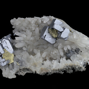 Galena, Quartz, Chalcopyrite