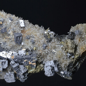 skeletal Galena, Quartz, Chalcopyrite, Sphalerite, Pyrite