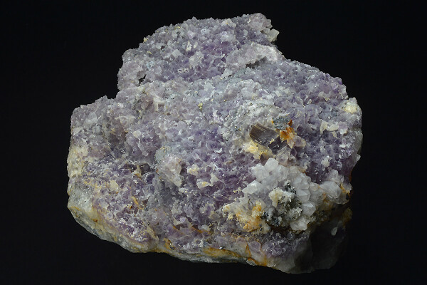Quartz var.Amethyst, Chalcopyrite, Sphalerite, Galena