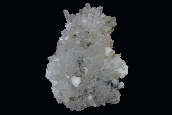 Quartz, Calcite, Pyrite, Rhodochrosite