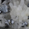 Quartz, gem Sphalerite var.Cleiopohane, Galena, Chalcopyrite, Siderite