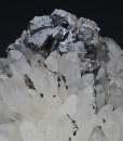 Quartz, gem Sphalerite var.Cleiopohane, Galena, Chalcopyrite, Siderite