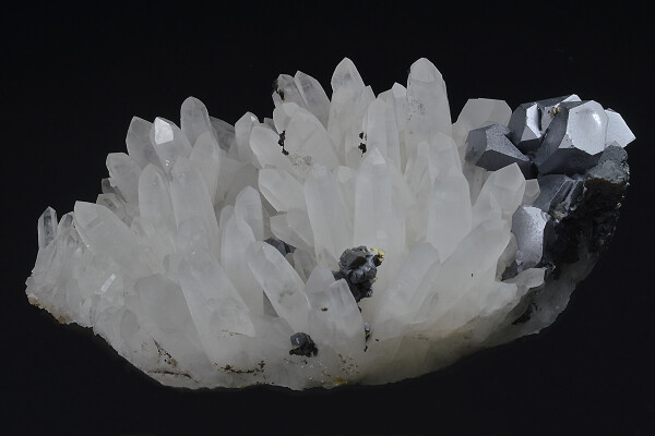 Quartz, Galena, Sphalerite, Chalcopyrite