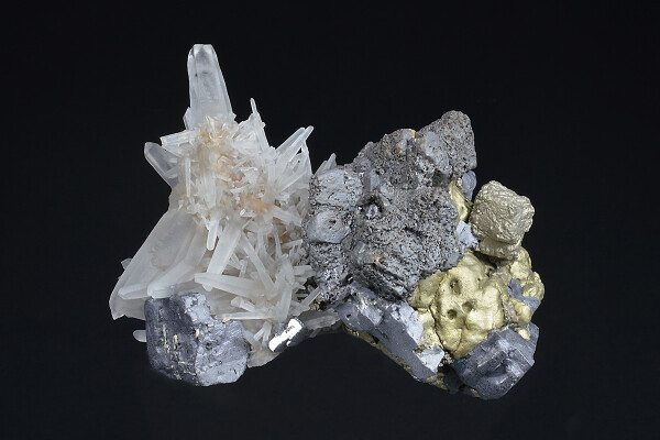Quartz, Chalcopyrite, Galena, Sphalerite