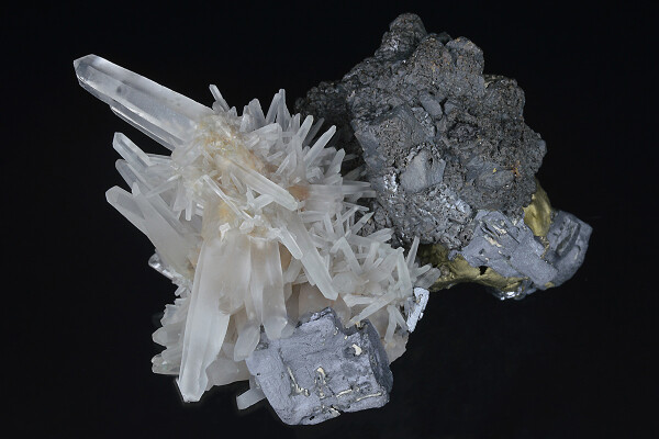 Quartz, Chalcopyrite, Galena, Sphalerite