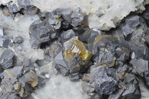 Cleiophane, Galena on Quartz