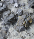 Cleiophane, Galena on Quartz