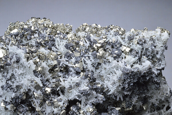Pyrite, Chalcopyrite, Quartz, Sphalerite - floater