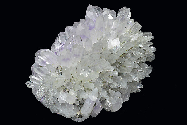 Quartz var.Amethyst, Pyrite