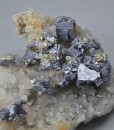 skeletal Galena, Quartz, Chalcopyrite, Pyrite
