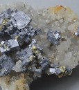 skeletal Galena, Quartz, Chalcopyrite, Pyrite