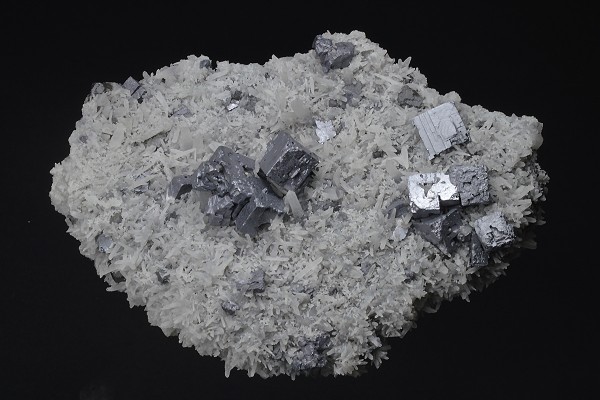 Galena on Quartz, Sphalerite