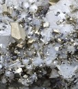 Pyrite, Calcite, Quartz, Sphalerite - floater